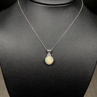 Rare Item 🔥 จี้หินเงินแท้ โอปอล เอธิโอเปีย (Ethiopian Fire Opal Silver Pendant with 925 Silver)