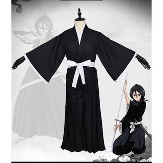 เครื่องแต่งกายคอสเพลย์ ชุดกิโมโน Kurosaki Ichigo Shinigami Death Kimono Soul Reaper