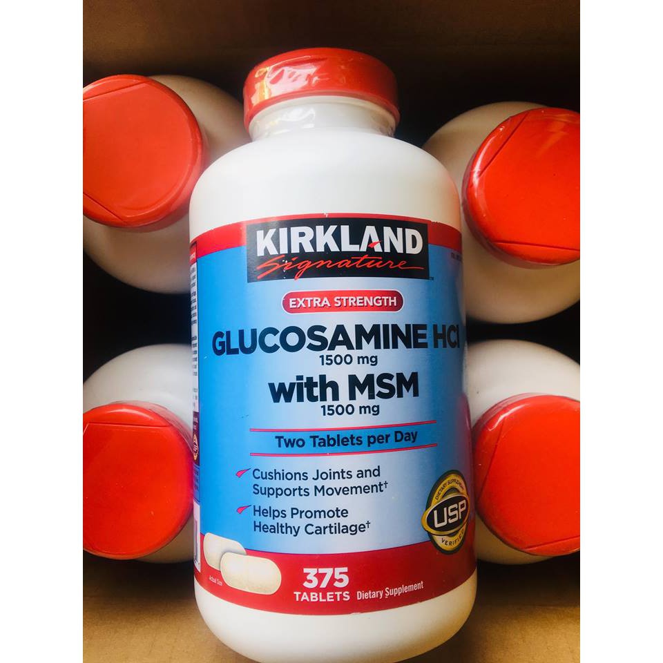 เคิร์กแลนด์ Signature™ Glucosamine HCI with MSM 375 เม็ด USP Verified