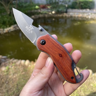 มีดพับ มีดพก มีดสวย มีแคมป์ปิ้ง BUCK FOLDING KNIFE(ตัวแท้ 100%) ขนาดพกพา น้ำหนัักเบา สวย แข็ง คม ใช้งานทน และดี สีดำด้าน