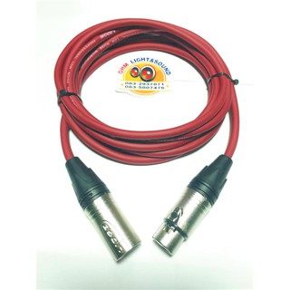 สายสัญญาณสีแดง XLR M TO XLR W  6 mm อย่างดี หัวและสายยี่ห้อLIDGE หุ่มท่อหดทุกจุด เครื่องเสียง แจ็ค กีต้าร์ สายไมค์