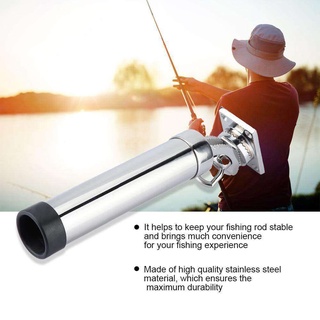 Fishing rod holder ที่ยึดคันเบ็ดตกปลาสแตนเลส อุปกรณ์ตกปลา อุปกรณ์เสริมตกปลา ที่วางคันเบ็ดหมุนได้ 360° ซ็อกเก็ตคันเบ็ดเรื