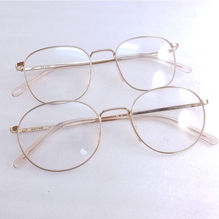 กรอบแว่นตา 👓ACE&amp;TATE Satin-Gold Square Frame / กรอบแว่น / แว่นตา Vintage / Retro มือหนึ่ง ทรงหยดน้ำ