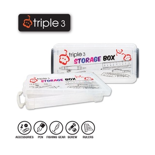 Triple3 กล่องอเนกประสงค์ กล่องพลาสติกใส R582-C