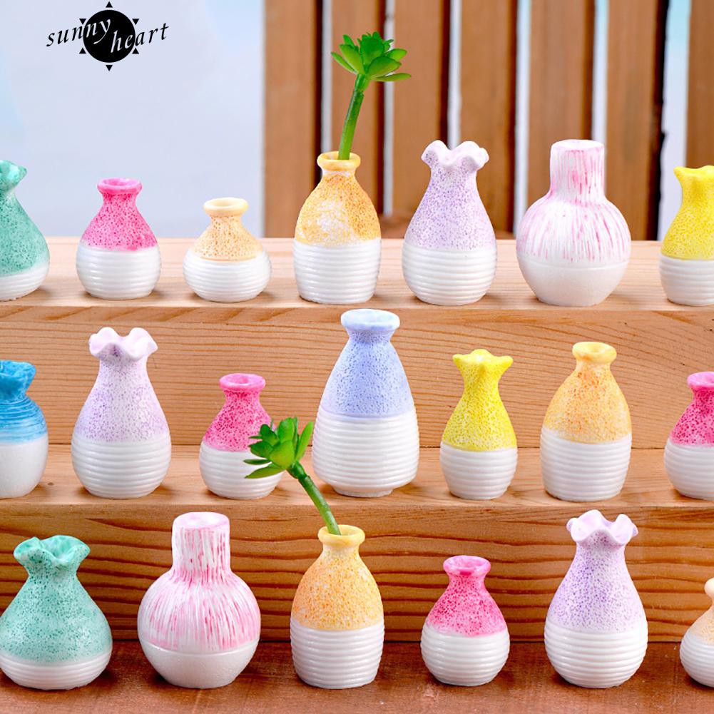 แจกันดอกไม้ ขนาดเล็ก DIY สำหรับตกแต่งสวน