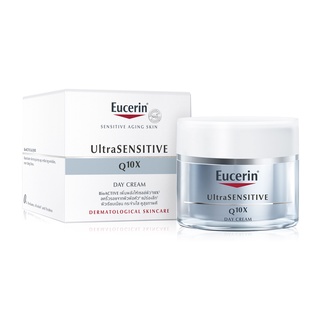 Eucerin Ultrasensitive Q10X Day 50ml ผลิตภัณฑ์บำรุงผิวหน้า สูตรกลางวัน สำหรับผิวบอบบางไวต่อการเกิดริ้วรอย จากยูเซอริน