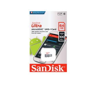 SanDisk Ultra microSDXC UHS-I Class10 ความจุ 64GB (SDSQUNR-064G-GN3MN, Micro SD) ความเร็ว 100MB/s