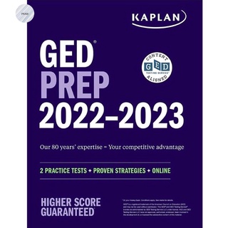 (เล่มจริง แท้ถูกลิขสิทธิ์)KAPLAN GED TEST PREP 2022-2023: 2 PRACTICE TESTS + PROVEN STRATEGIES + ONLINE พร้อมส่ง!