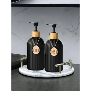 เครื่องจ่ายสบู่ห้องน้ํา - ขวดรีฟิลลายทางขนาด 500 มล. สําหรับน้ํายาล้างจานและซักมือ