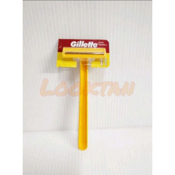 ด้ามโกนหนวด ยิลเลตต์ สีเหลือง ใบมีดโกน ด้ามโกนหนวดพร้อมใบใช้ละทิ้ง Gillette ของแท้!!