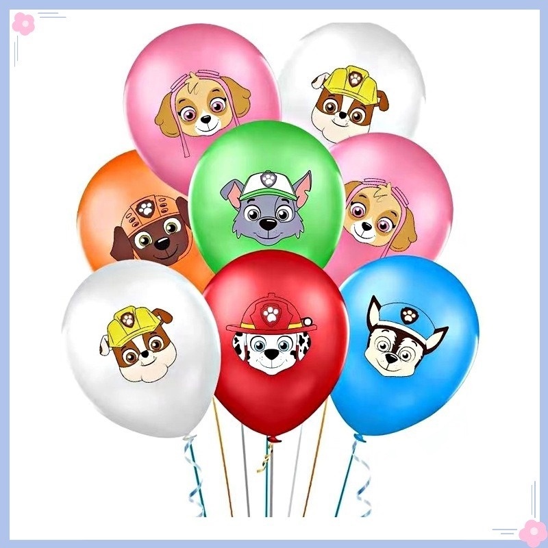 1 ชิ้น 12 นิ้ว Paw Patrol บอลลูน Marshall Rubble Chase Zuma บอลลูนน้ํายาง Paw Patrol ของเล่นเด็กตกแต