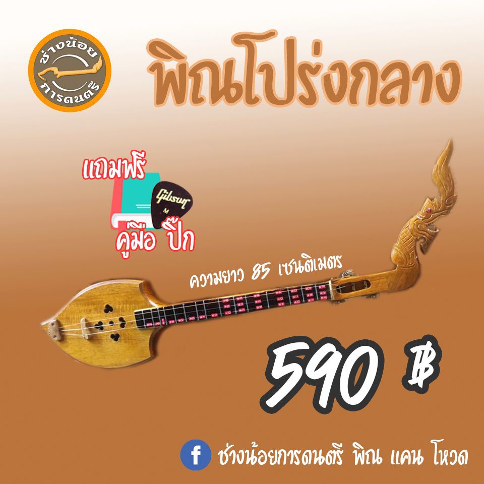พิณโปร่งกลางสำหรับฝึกเล่น พร้อมส่งจ้า