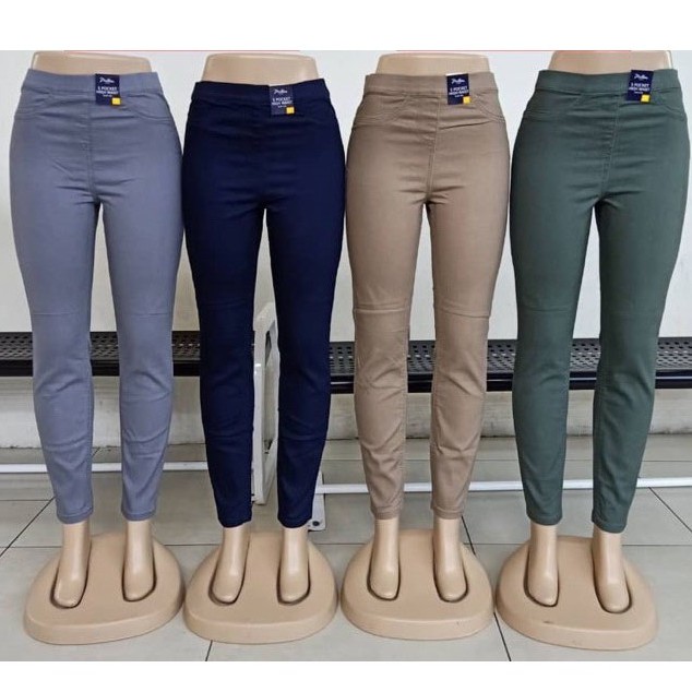 กางเกงยีนส์จ็อกกิ้งสกินนี่ยืดพิเศษสําหรับผู้หญิง Pinggang Kain Memeri Jegging Perempuan