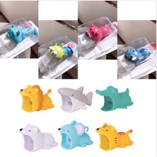 [พร้อมส่ง🐯🐳] ถนอมสายชาร์จ ที่ครอบหัวชาร์จ adapter ที่ครอบปลั๊ก ลายสัตว์ต่างๆ/ซัลลี่/กรีนแมน/สติช/ลอตโซ่