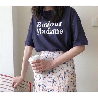 เสื้อยืดสกรีนลายBonjour Madame