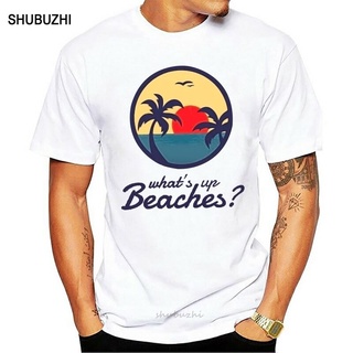 เสื้อผู้ชายเท่ - เสื้อยืดผ้าฝ้ายบรู๊คลิน 99 เก้าเก้ารายการโทรทัศน์ What Up Beaches สีดําขนาด S 3Xl