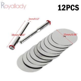 Saw Discs Mini Woodworking Set Circular 10pcs 25mm Metal Accessories Replacement With Mandrel Silver High Quality