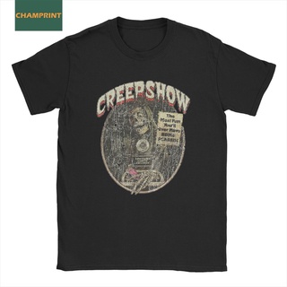 Tee - ผู้ชายCreepshow1982เสื้อยืดสยองขวัญผ้าฝ้ายเสื้อผ้าตลกคอลูกเรือเสื้อยืดกราฟิกพิมพ์TshirtsGildan