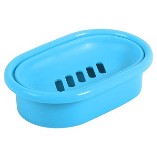 🔥HOT🔥 ที่ใส่สบู่พลาสติก รุ่น 1422 สีฟ้า Plastic Soap Holder No.1422 Blue Color