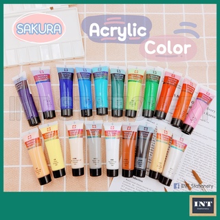 สีอะคริลิค Acrylic Color Sakura ซากุระ ขนาด 20มล แบบหลอดบีบ