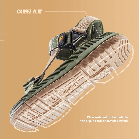 Cameljeans รองเท้าแตะ รองเท้าชายหาด ระบายอากาศ แห้งเร็ว กันลื่น ใส่ข้างนอก กลางแจ้ง สําหรับผู้ชาย