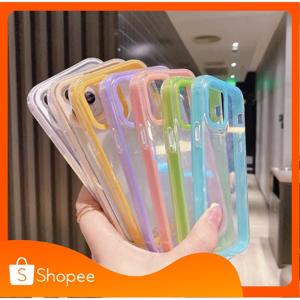 เคสใส ประกบ เคสประกบขอบสี เคส i 6 i 7 i 8 6plus 7plus 8plus xr i 11 12pro 12promax 13 13promax เคสประกบ