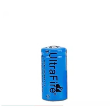 UltraFire 16340 / CR123A / LC16340 Lithium Battery 1200 mAH 3.7V Rechargeable Li-ion Battery-Blue ถ่