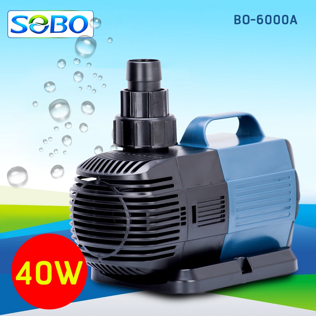 ปั๊มน้ำประหยัดไฟ SOBO BO-3000A/4000A/5000A/6000A/7000A/8000A ปั้มน้ำตู้ปลา ปั้มน้ำบ่อปลา