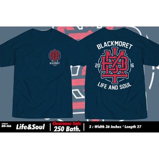 Blackmoret เสื้อยืดแขนสั้น สีดำ ลาย Life&amp;Soul