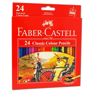 Faber Castell- สีไม้อัศวิน 24 สี กล่องกระดาษ