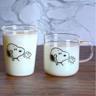 [พร้อมส่ง] แก้วน้ำสไตล์เกาหลีโฮมเมด ลาย สนูปปี้ Snoopy แก้วกาแฟ ลายน่ารัก สดใส ขนาด 320 ml