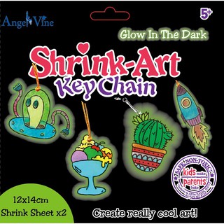 งานศิลปะประดิษฐ์พวงกุญแจเรืองแสง Angel Vine Shrink-Art Keychain Glow in the Dark