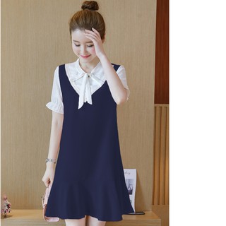 ชุดเดรสกรโปรงทรงเอี่่ยม ไซส์ L XL