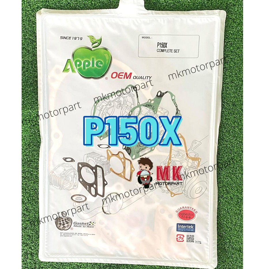 Vespa PX / P150X ปะเก็นยกเครื่องครบชุดปะเก็น Apple PX150