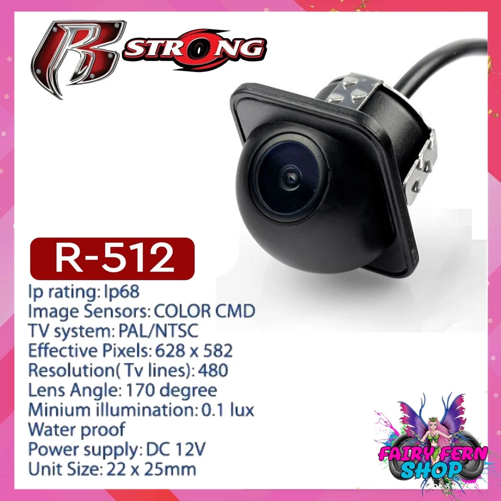 กล้องมองหลังติดรถยนต์แบบเจาะ  R-STRONG Rear Camera รุ่น R-512 สำหรับใช้ดูภาพตอนถอยหลังView Camera ด้านหลัง Camera รถ thumbnail 5
