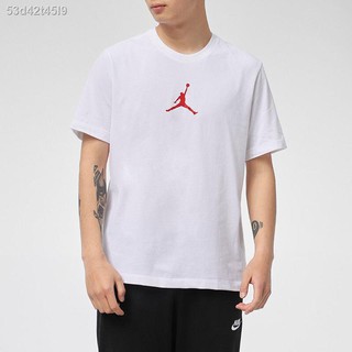 【ราคาโปรโมชั่น】ஐNIKE Nike แขนสั้นผู้ชายฤดูร้อนใหม่ AIR JORDAN กีฬาลำลองเสื้อยืดบาสเกตบอลครึ่งแขน CW5191-101