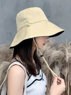 🔥KBDYหมวกบักเก็ต มีสายคล้องคาง ใส่ได้2ด้าน
