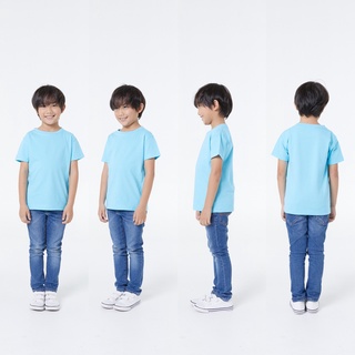 KD09 Blue : เสื้อเด็ก KID T-Shirt : BASIC COTTON 100% C20