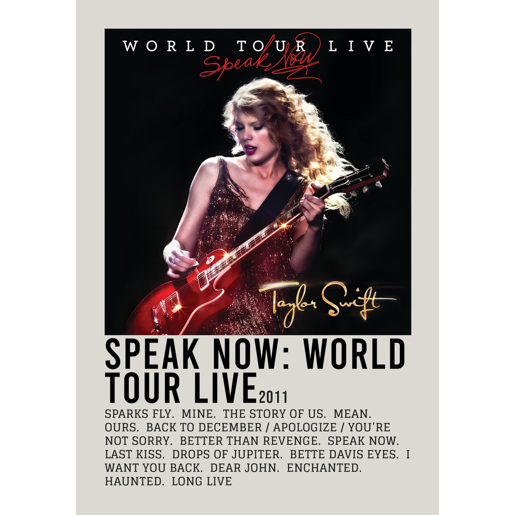 ปกโปสเตอร์ อัลบั้ม Speak Now World Tour Live โดย Taylor Swift