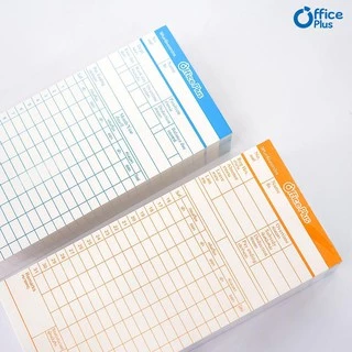 OfficePlus บัตรตอกเวลา สำหรับ เครื่องตอกบัตร OFFICE PRO (แพ็ค 100 ใบ) ( บัตรตอก ออฟฟิศ โปร )