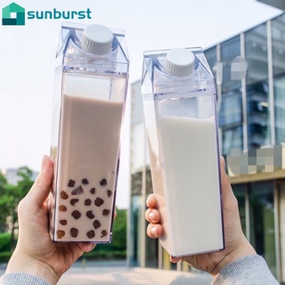 500/1000ML Transparent Square Plastic Milk Cup / Milk Tea Drinking Cup Juice Milk TeaWater Bottle