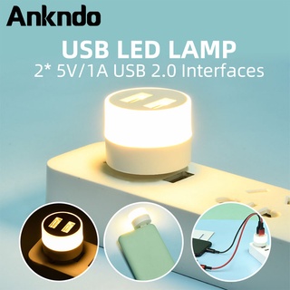 Ankndo โคมไฟอ่านหนังสือ LED ทรงกลม ขนาดเล็ก ชาร์จ USB ถนอมสายตา สําหรับคอมพิวเตอร์