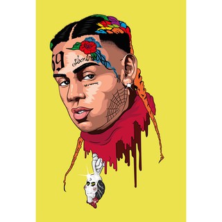 โปสเตอร์ 6ix9ine เทคาชิ ซิกซ์ไนน์ Tekashi69 Poster Hip hop Hiphop ฮิปฮอป rapper แร็ปเปอร์ ของขวัญ โปสเตอร์ฮิปฮอป