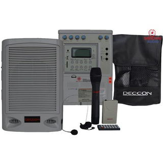 ตู้ขยายเสียงพกพา DECCON รุ่น PWS230 ไมค์ลอย2ตัว บลูทูธ แบตเตอรีในตัว