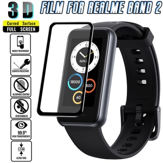 ฟิล์มกันรอยหน้าจอ ขอบนิ่ม กันรอยขีดข่วน 3D อุปกรณ์เสริม สําหรับ Realme Band 2 Smart Band