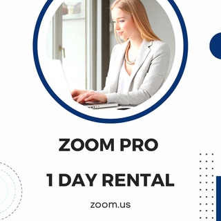 Zoom Pro 1 Day Rental (100/300/Zoom Meeting with Webinar Add-on)
