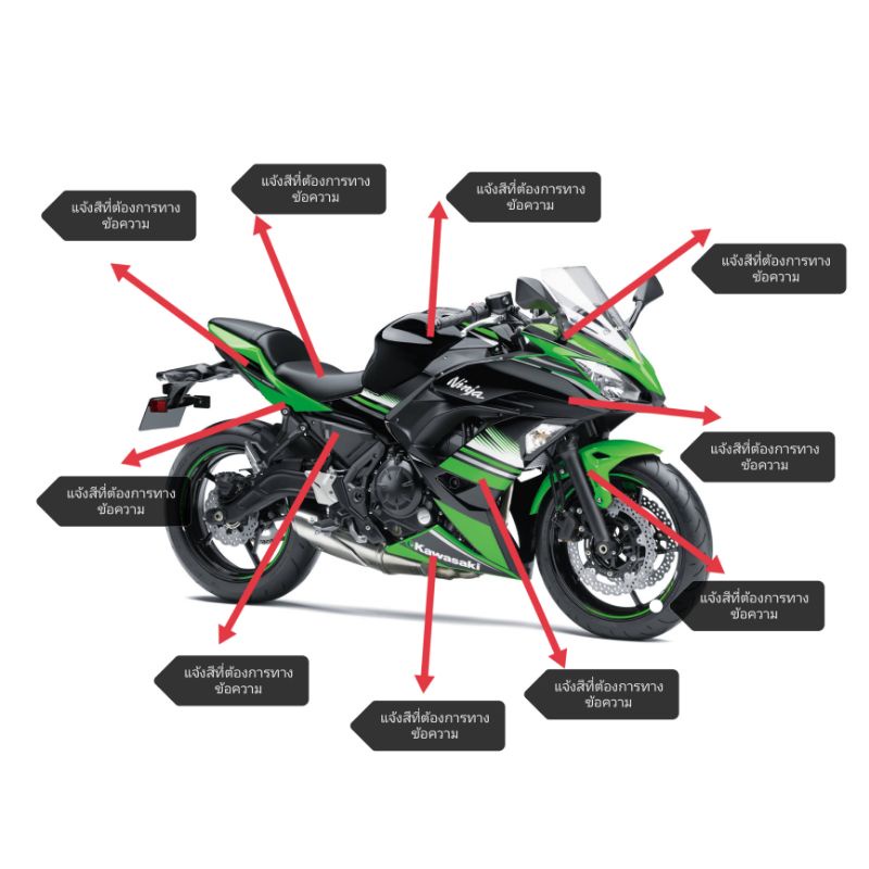ชุดแฟริ่งแยกชิ้น kawasaki ninja 650 ninja650ปี2017-18-19แฟริ่งข้างแฟริ่งหน้าแฟริ่งหลังอกล่างบังโคลนค