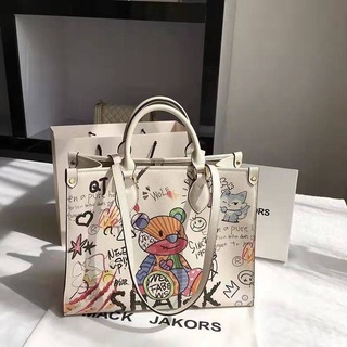 ฮ่องกงแม็ค JKORS ของแท้ 2021 ฤดูร้อนใหม่ขนาดใหญ่ -ความจุ TOT BAGS SUMMER BAMAINKE BAG GIRL