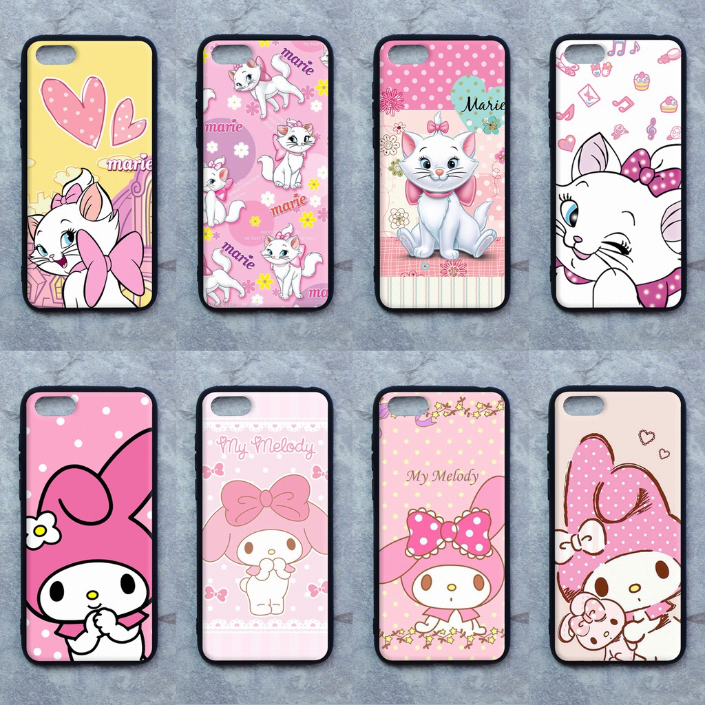 เคส Huawei Y5 (2019) ใช้เคสเดียวกัน ลายแมวมารี-เมโลดี้ ขอบนิ่มหลัง แข็ง เคสมือเคสโทรศัพท์ Case เคส Tมหลังแข็ง ไม่ขูดตัวเ
