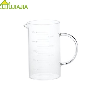 JUJIAJIA ถ้วยตวงแก้วบอโรซิลิเกตทนความร้อนสูงพร้อมสเกล